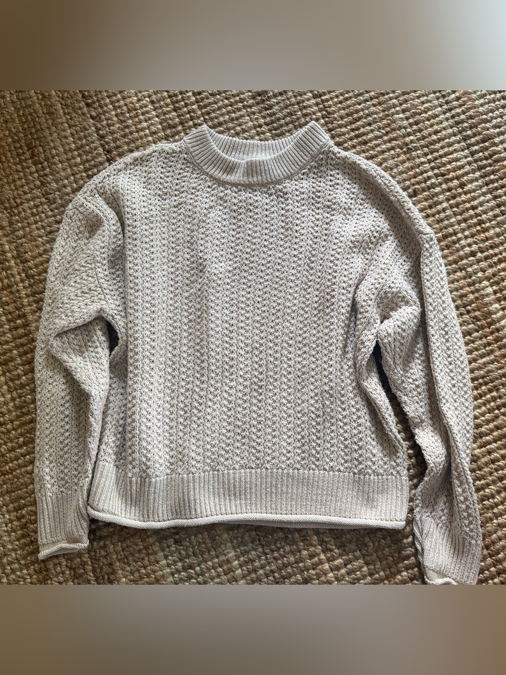 Universal Thread Cream Textured Crewneck Sweater